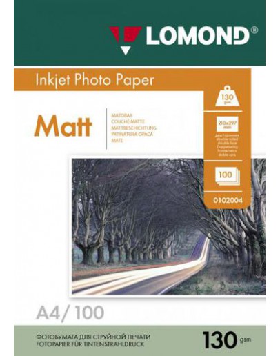 Бумага Lomond (0102004), 130г/м2, A4, матовая двусторонняя, 100 листов