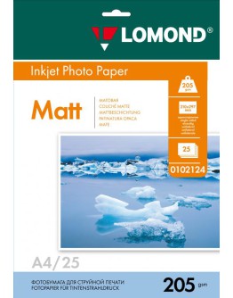 Бумага Lomond (0102124), 205 г/м2, A4, матовая односторонняя, 25 листов