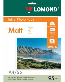Бумага Lomond (0102130), 95 г/м2, A4, матовая односторонняя, 25 листов