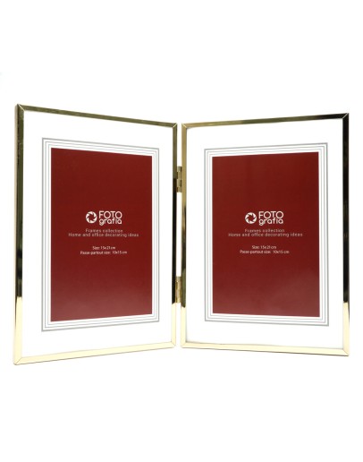 Мультирамка Fotografia FFM-5553/2G, на 2 фото 15х21 см, золотая