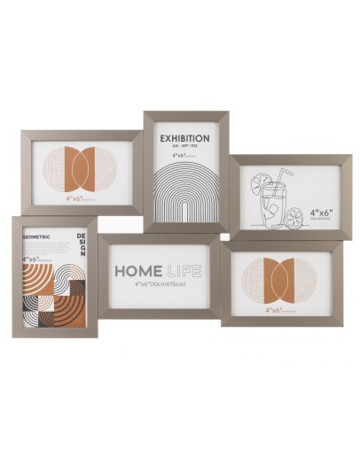 Мультирамка Remeco 816860, на 6 фото 10х15 см,  пластик