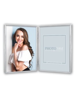 Мультирамка ZEP VK461D, на 2 фото 10х15 см, металл, серебро
