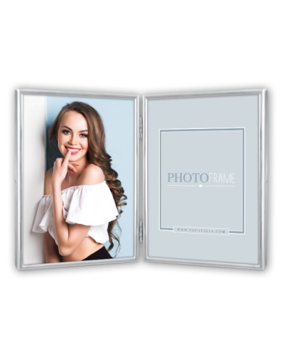 Мультирамка ZEP VK461D, на 2 фото 10х15 см, металл, серебро