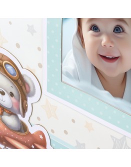 Фотоальбом ZEP, BP32323B, 60 страниц 32х32 см, детский, голубой