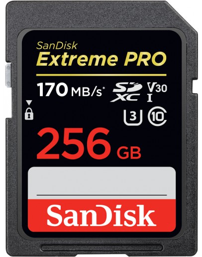 Память SanDisk Extreme PRO SDHC 256GB 170MB/s  UHS-I