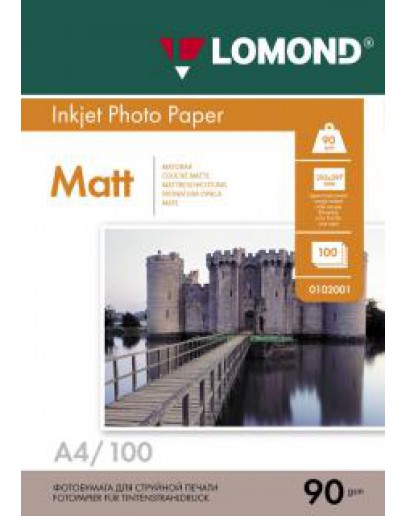 Бумага Lomond (0102001), 90 г/м2, A4, матовая односторонняя, 50 листов