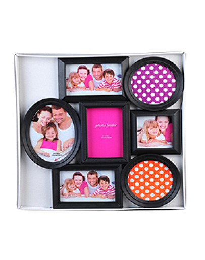 Мультирамка Image Art PL09-7, 5 фото 10х15 см, 2 фото 10х10 см, черный